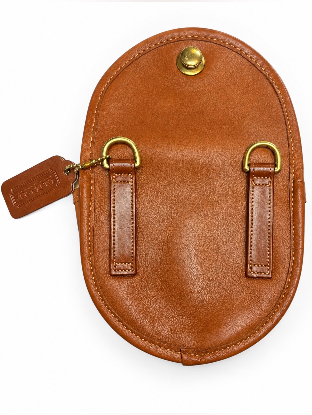 Vintage 9826 Coach Mini Belt Bag British Tan Glovetanned Leather USA 0722-132 - Picture 7 of 16